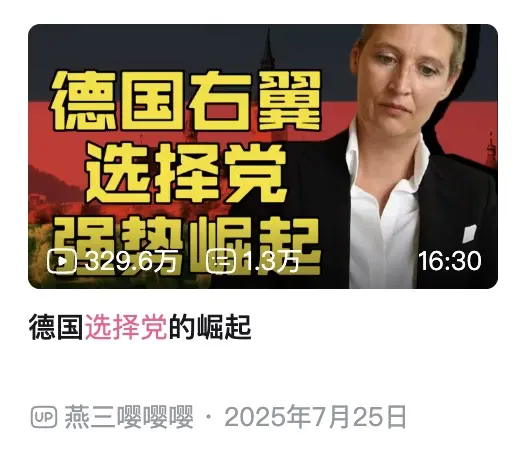 一个讲解选择党的B站视频，其播放量已经超过300万。