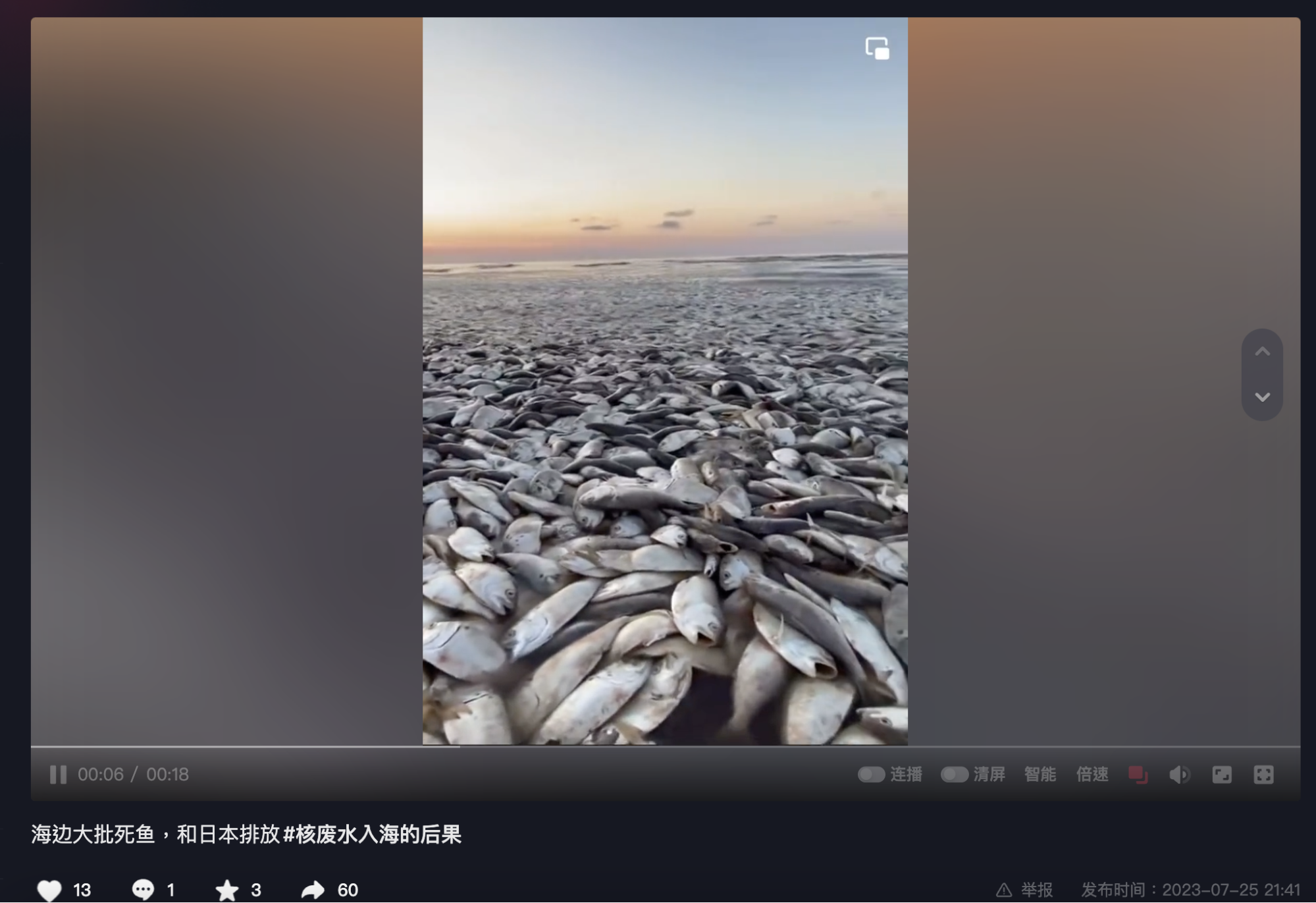 Dead fish fake video